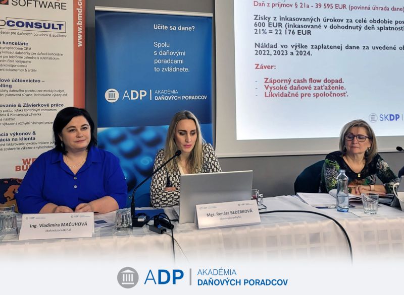 Prednášky o nepeňažných vkladoch a úrokových nákladoch na konferencii